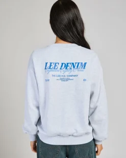 Jumpers & Hoodies*Lee Independent Baggy Sweatshirt White Marle
