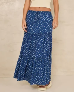 Discount Indigo Maxi Skirt Women Bottoms