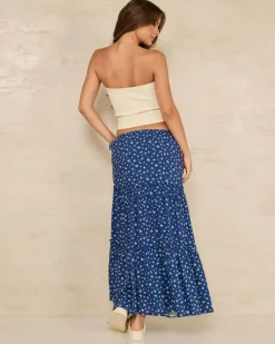 Discount Indigo Maxi Skirt Women Bottoms