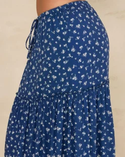 Discount Indigo Maxi Skirt Women Bottoms