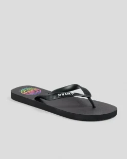 Flip Flops & Sandals*Skylark Indulge Thongs Black/multi