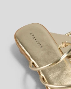Sandals*Ava And Ever Ines Slide Sandals Gold