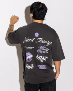 Tops & T-Shirts*Silent Theory Influence Box T-Shirt Charcoal