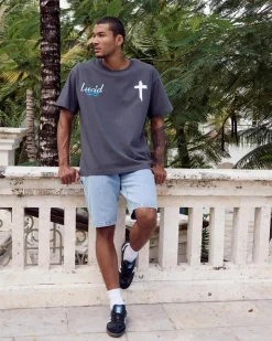 Denim|Shorts & Bottoms*Lucid Institute Denim Walk Shorts Washed Blue