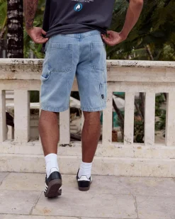 Denim|Shorts & Bottoms*Lucid Institute Denim Walk Shorts Washed Blue