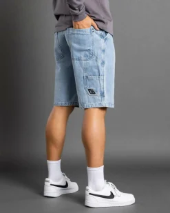 Denim|Shorts & Bottoms*Lucid Institute Denim Walk Shorts Washed Blue