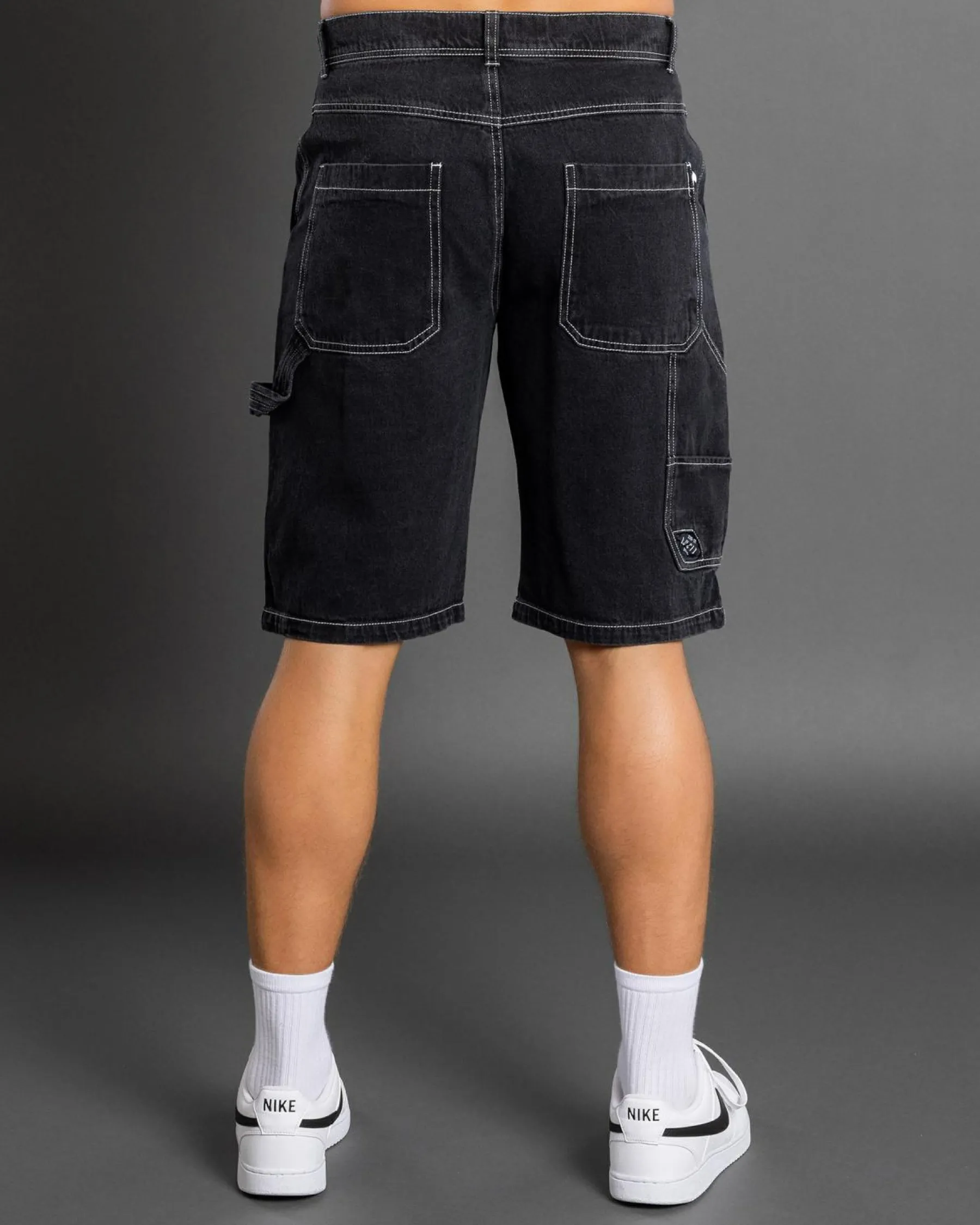 Denim|Shorts & Bottoms*Lucid Institute Denim Walk Shorts Washed Black