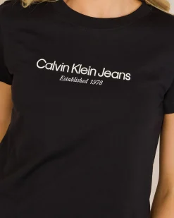 Tops*Calvin Klein Institutional T-Shirt Ck Black