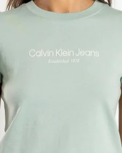 Tops*Calvin Klein Institutional T-Shirt Jadeite