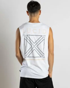 Tops & T-Shirts*Lucid Intersect Muscle Tank White