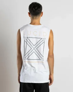 Tops & T-Shirts*Lucid Intersect Muscle Tank White