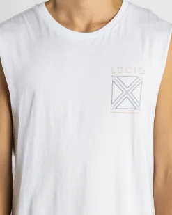 Tops & T-Shirts*Lucid Intersect Muscle Tank White