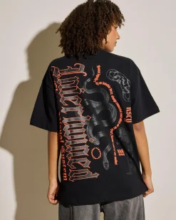 Tops*Kiss Chacey Intertwined Street T-Shirt Anthracite Black