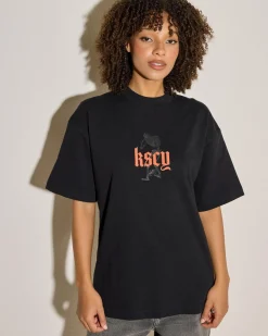 Tops*Kiss Chacey Intertwined Street T-Shirt Anthracite Black