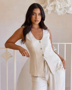 Online Iris Dallis Top Women Sets|Linen Blend