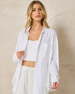 Sets|Linen Blend*Mooloola Isla Hawaii Shirt White