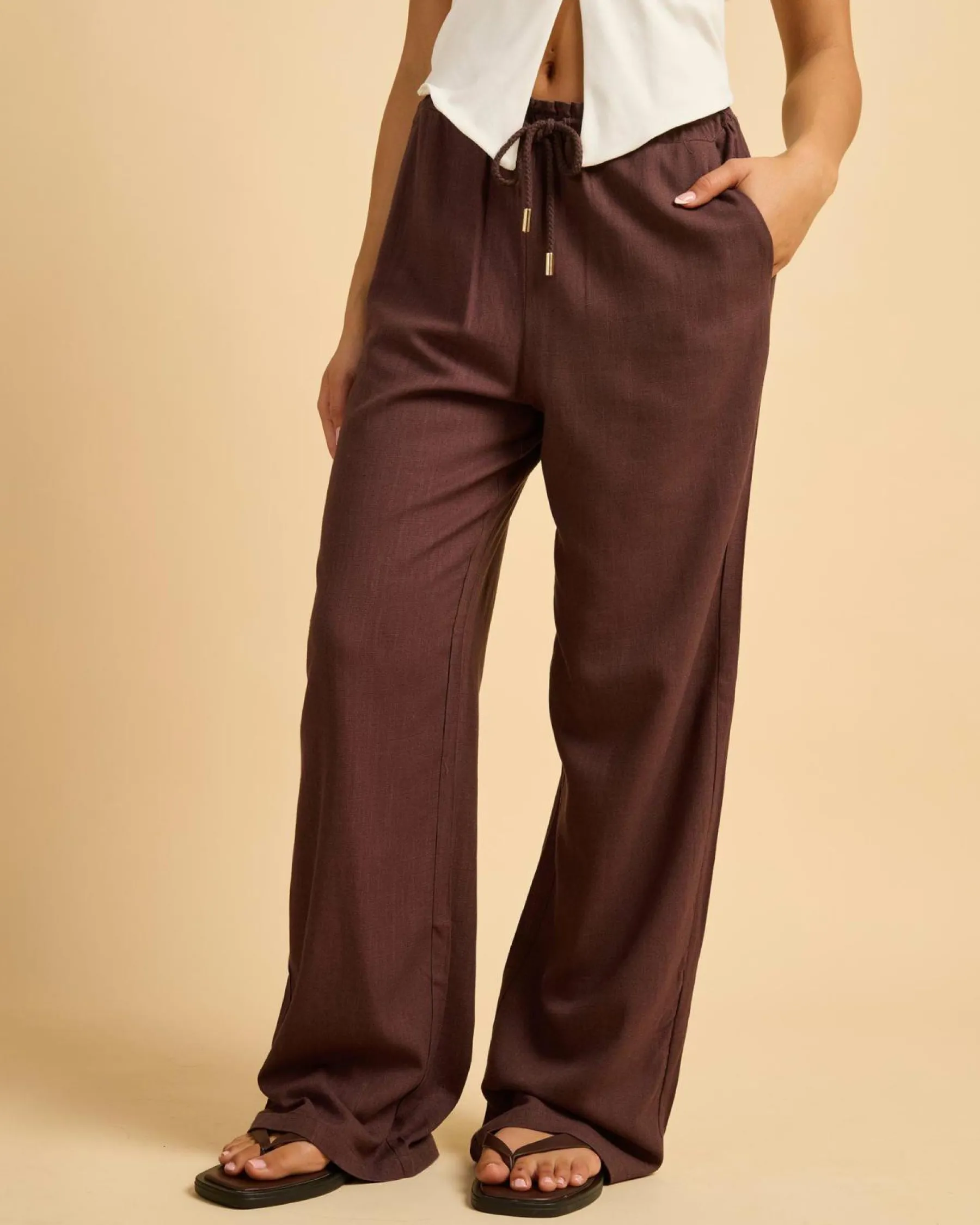 Online Island Pants Women Linen Blend|Bottoms