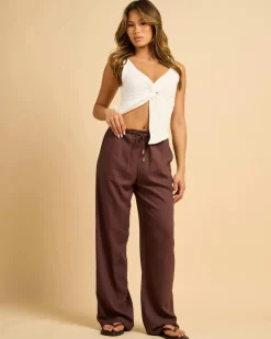 Online Island Pants Women Linen Blend|Bottoms