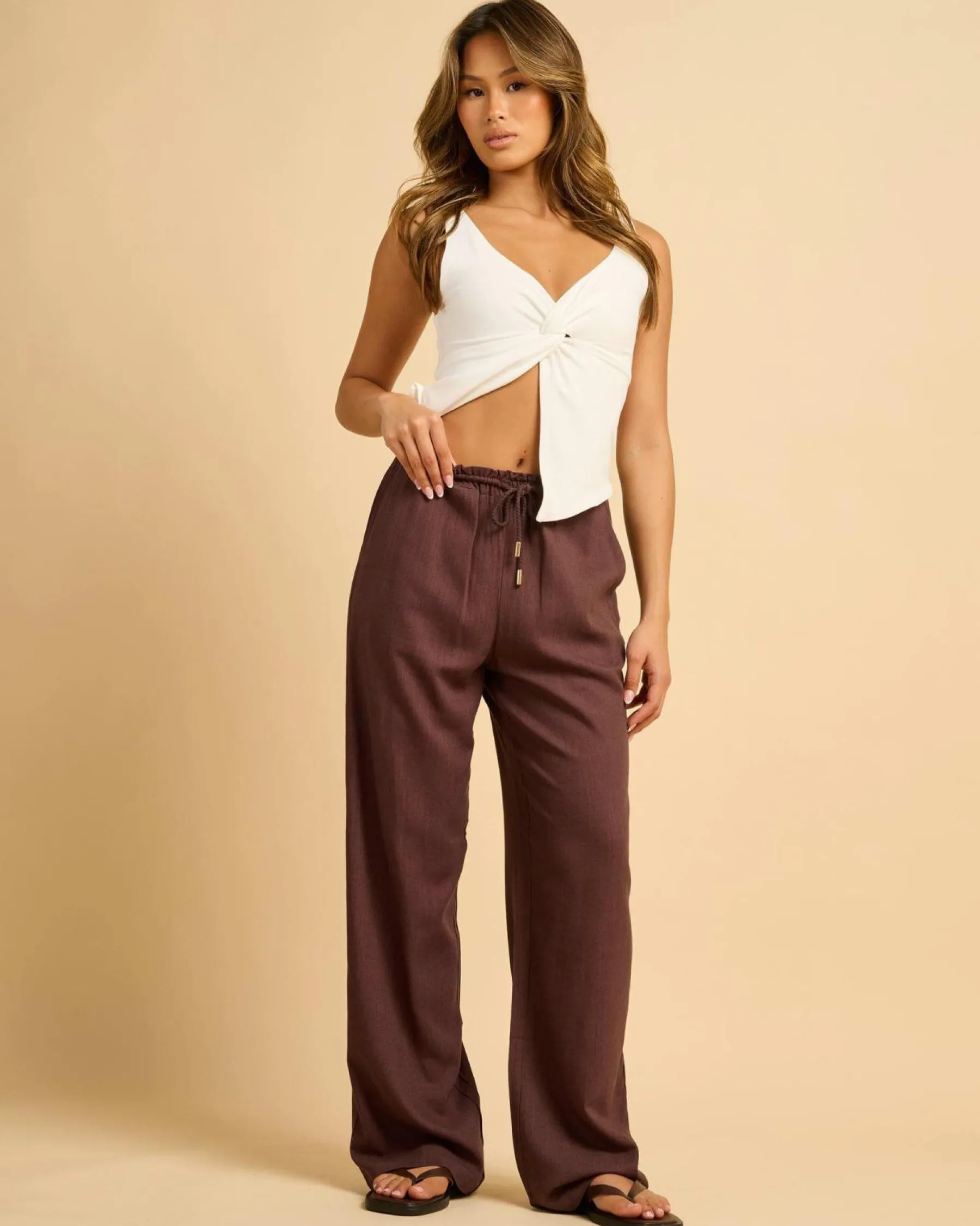 Online Island Pants Women Linen Blend|Bottoms