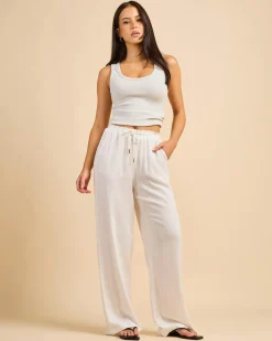 Best Island Pants Women Linen Blend|Bottoms