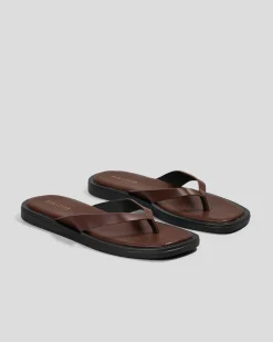 Sandals*Ava And Ever Isola Thong Slide Sandals Chocolate