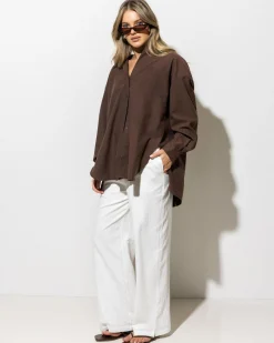 Tops*Mooloola Jack Shirt Espresso