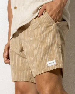 Shorts & Bottoms|Linen Blend*Rhythm Jacquard Linen Jam Shorts Sand