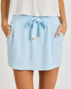 Sets|Linen Blend*Mooloola Jade Hawaii Skirt Baby Blue