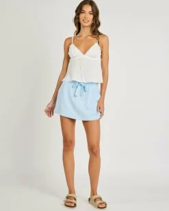 Sets|Linen Blend*Mooloola Jade Hawaii Skirt Baby Blue