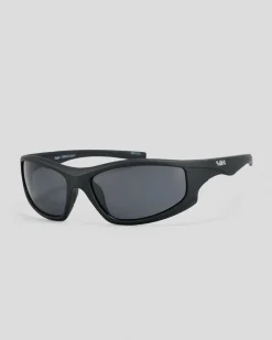 Sunglasses*Sin Eyewear Jagger Polarised Sunglasses Rubber Black/ Smoke