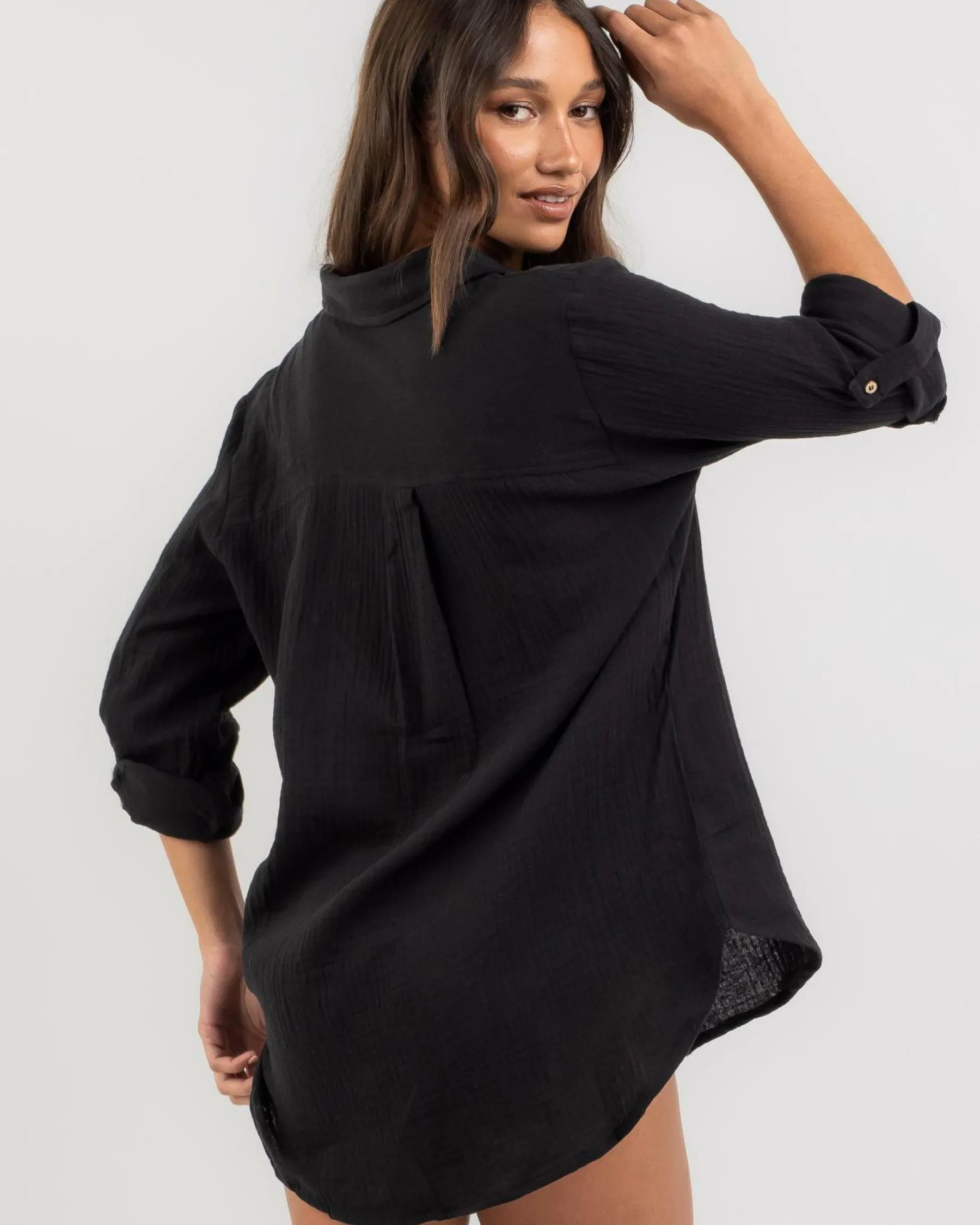 Beach Covers & Overswim*Topanga James Beach Cover Black