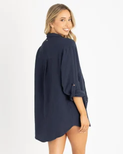 Beach Covers & Overswim*Topanga James Beach Cover Indigo