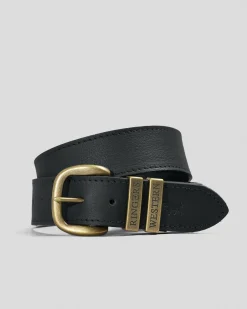 Belts*Ringers Western James Leather Belt Black/gold