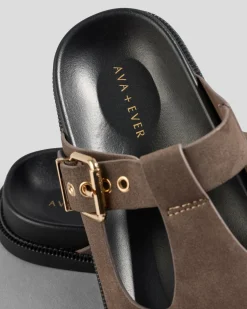Sandals*Ava And Ever Jasper Slide Sandals Chocolate