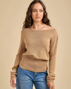 Tops*Gigi & Ella Jayleen Knit Top Beige