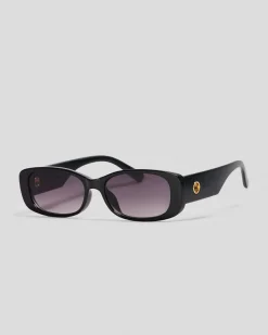 Sunglasses*Indie Eyewear Jenna Sunglasses Shiny Blk/gr Smoke