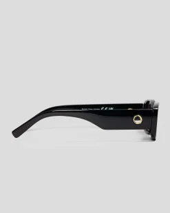 Sunglasses*Indie Eyewear Jenna Sunglasses Shiny Blk/gr Smoke
