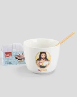 Gifts & Novelty|Gifts & Novelty*Get It Now Jesus Ramen Ceramic Noodle Bowl with Chopsticks White