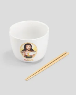 Gifts & Novelty|Gifts & Novelty*Get It Now Jesus Ramen Ceramic Noodle Bowl with Chopsticks White