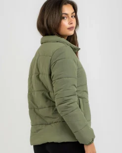 Jackets & Coats*Ava And Ever Jezebel Puffer Jacket Olive