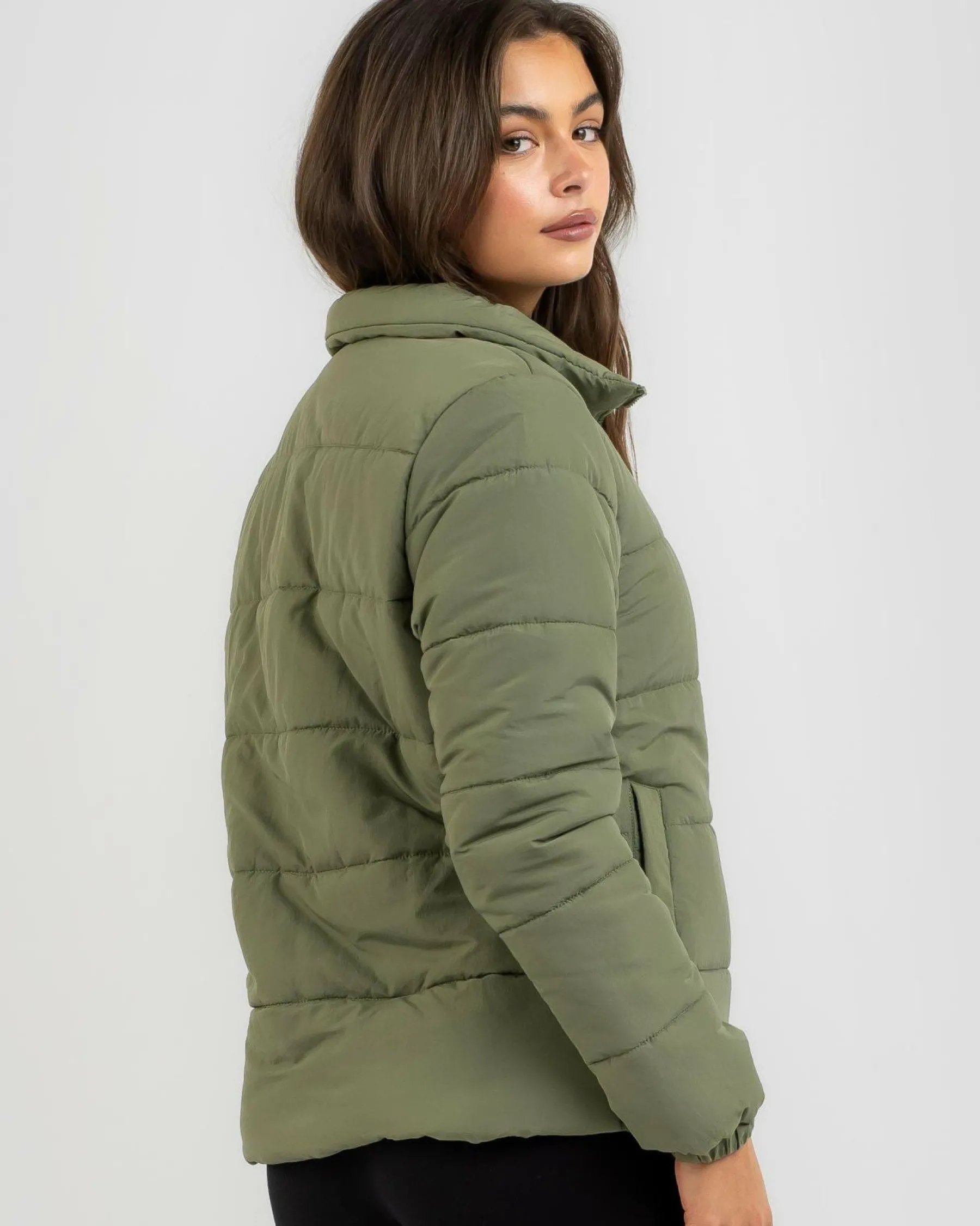 Jackets & Coats*Ava And Ever Jezebel Puffer Jacket Olive
