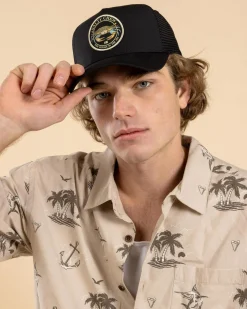 Headwear*Salty Crew Jimmy 5 Panel Trucker Cap Black