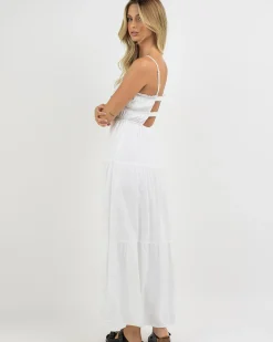 Linen Blend|Dresses*Mooloola Josephine Maxi Dress White