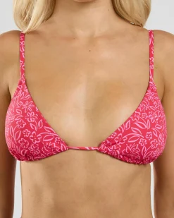 Bikinis*Kaiami Juliana Triangle Bikini Top Red/pink