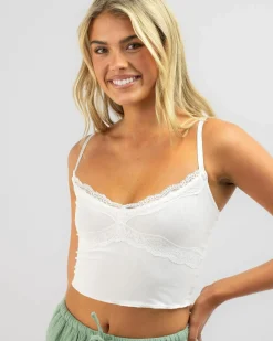 Tops*Ava And Ever Juliet Lace Cami Top White