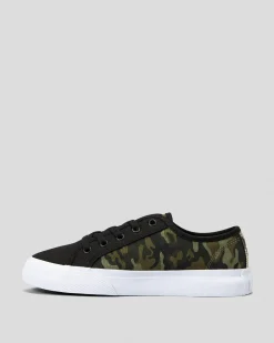 Sneakers*DC Shoes Junior Boys' Manual Shoes Olive Camouflage