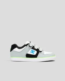 Sneakers*DC Shoes Junior Boys' Pure V Shoes Grey/black/green