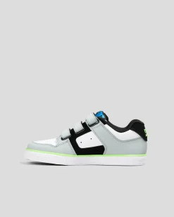 Sneakers*DC Shoes Junior Boys' Pure V Shoes Grey/black/green