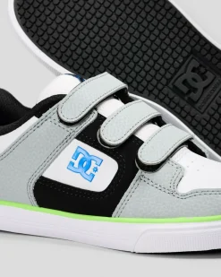 Sneakers*DC Shoes Junior Boys' Pure V Shoes Grey/black/green