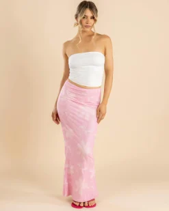 Bottoms*Mooloola Juno Maxi Skirt Pink